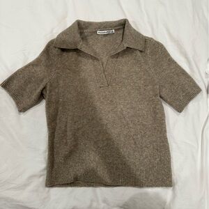 Abercrombie Notch-Neck Sweater Tee | Size XS